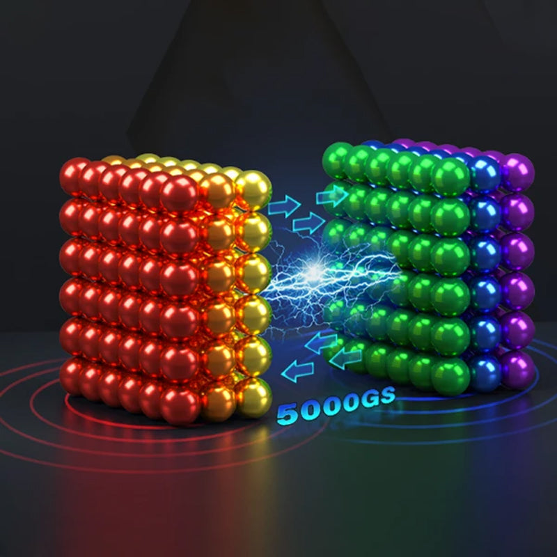 Magnetische Ballen Set 216 Stuks Creatief Bouwspeelgoed Meerdere Kleuren Stress Relief Focus Concentratie