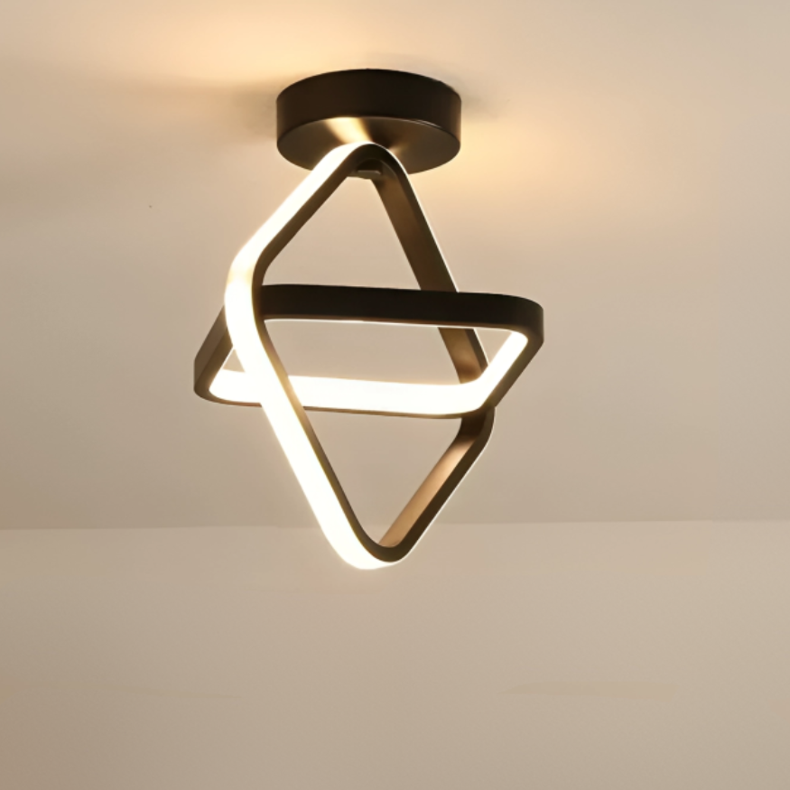 LED Plafondlamp Twee Ringen Design Warm Wit 18W Aluminium Acryl Modern Hal Gang Kantoor Balkon Verlichting