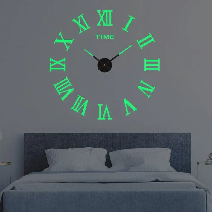DIY Wandklok met Losse Cijfers 60-130cm Zwart Zilver Goud Fluorescerend Modern Design Woonkamer Interieur