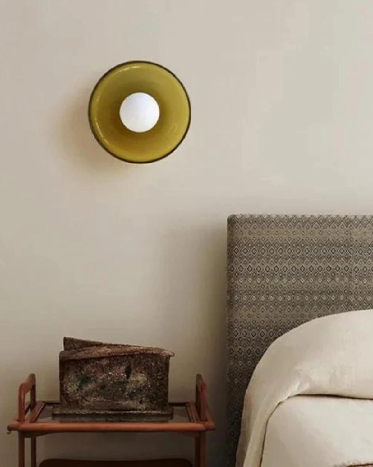 Moderne ronde plafondlamp van glas en ijzer - minimalistische designlamp voor woonkamer en slaapkamer met warme lichtkleur