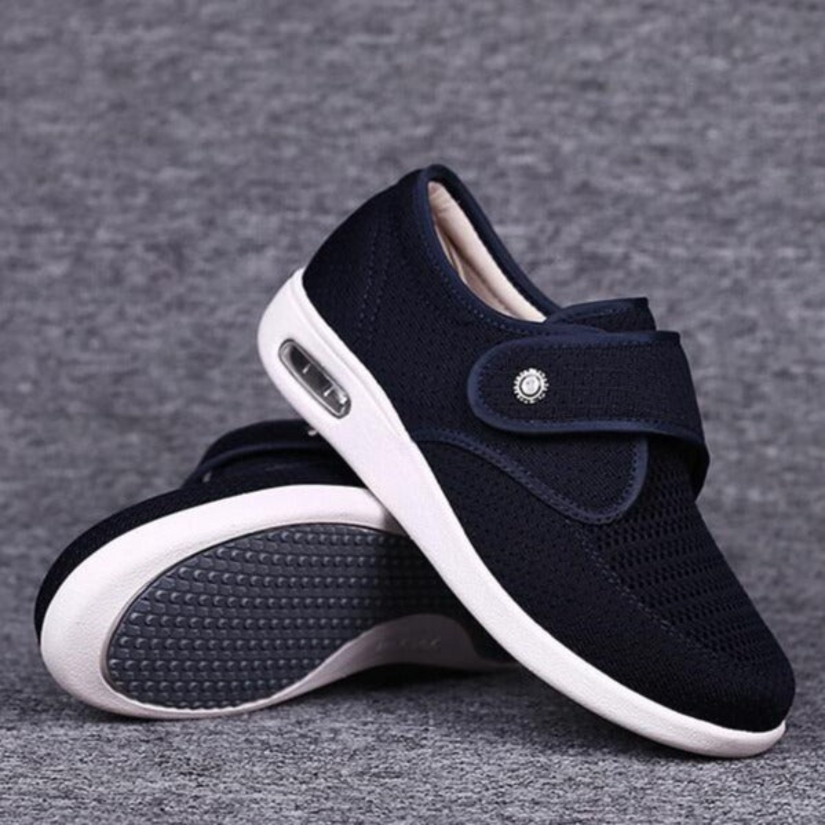 Brede Comfortschoenen voor Diabetici 35-42 Ademend Lichtgewicht Zwart Grijs Blauw Beige Wandelschoenen