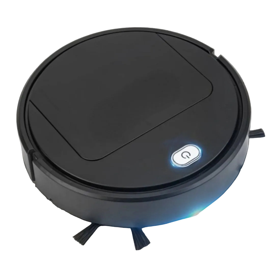Robotstofzuiger met Dweilfunctie Zwart Wit voor Harde Vloeren Tapijt Dierenharen Stil Compact Design
