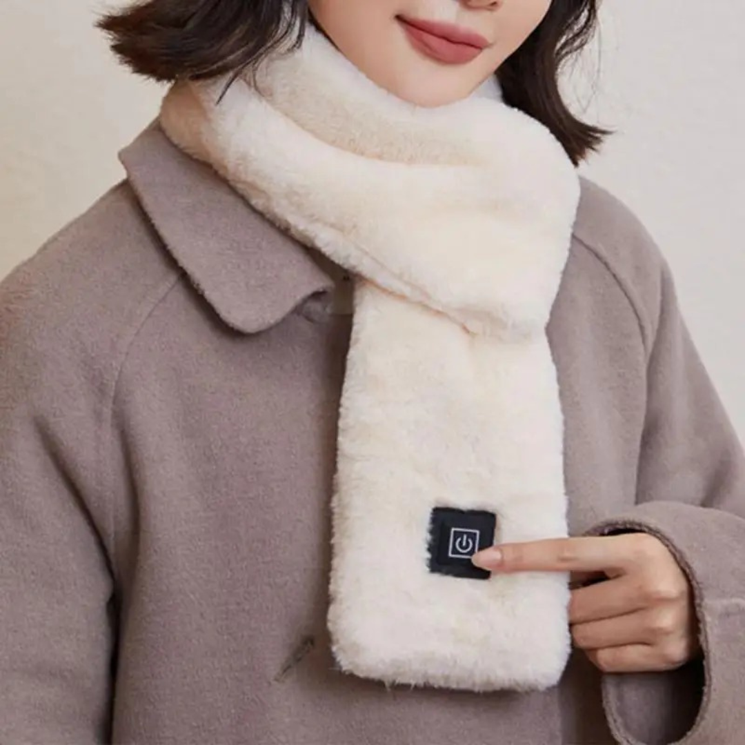 Verwarmde Neksjaal met 3 Temperatuurstanden USB-C Oplaadbaar Unisex Fluweelzacht Winteraccessoire Nek