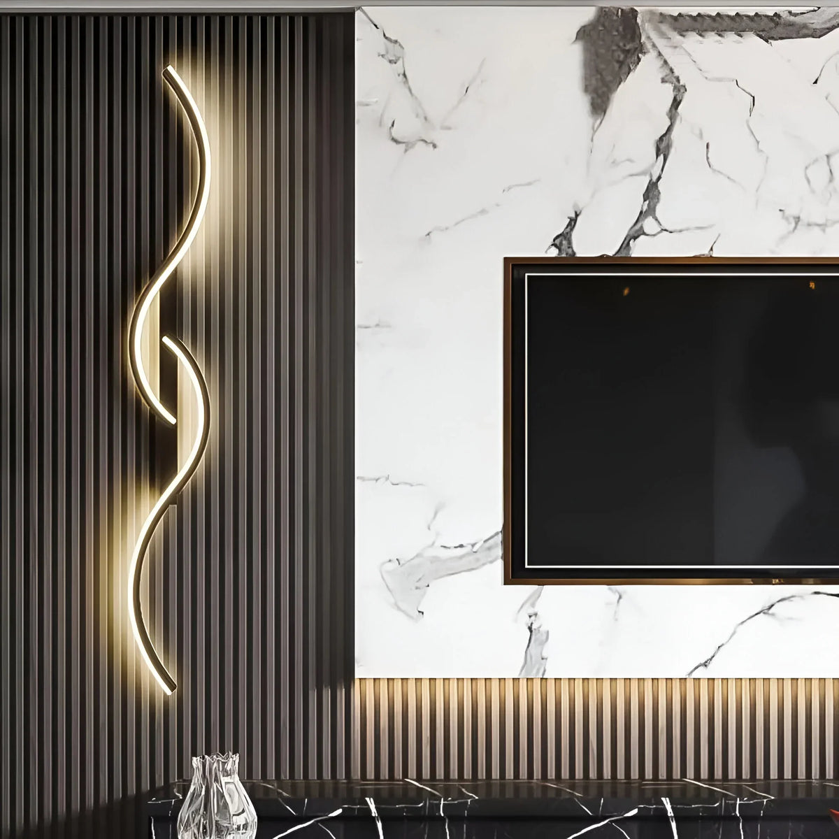 Moderne Gebogen Wandlamp voor Sfeervolle Binnenverlichting