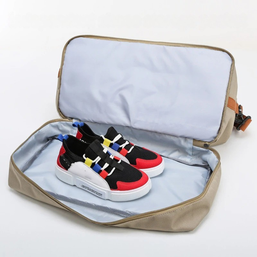 Sporttas met Schoenenvak en Natte-Droge Scheiding 46x25x28cm Oxford Stof Trolley Bevestiging Gym Fitness