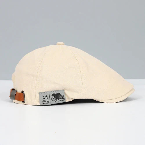 Verstelbare Katoenen Platte Pet voor Heren Lichtgewicht Ademend Klassiek Casual Hoofddeksel Retro Stijl