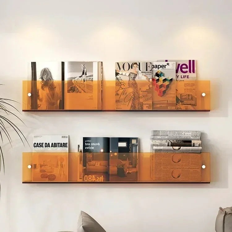 Platenrek Wand Zwevend PVC 40 50 80 cm Transparant LP Vinyl Display Muurmontage Modern