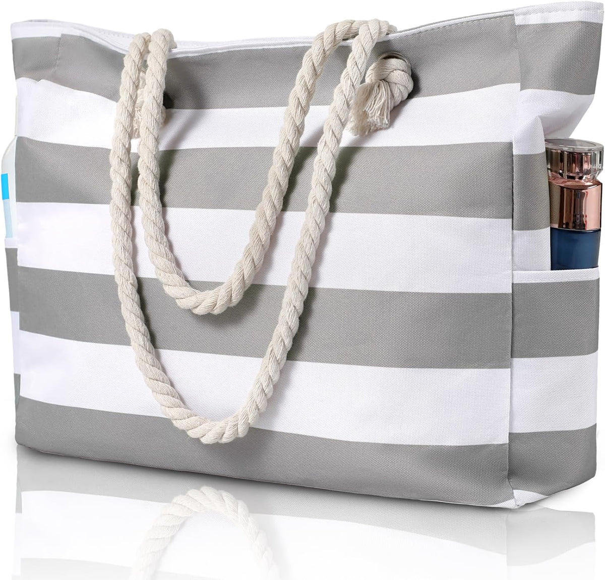 Strandtas Waterdicht met Rits - Zandwerend 42x36x13cm - Grote Shopper voor Zwembad Gym Reizen Wellness