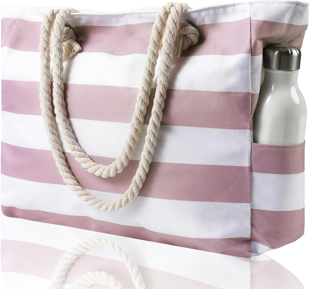 Strandtas Waterdicht met Rits - Zandwerend 42x36x13cm - Grote Shopper voor Zwembad Gym Reizen Wellness