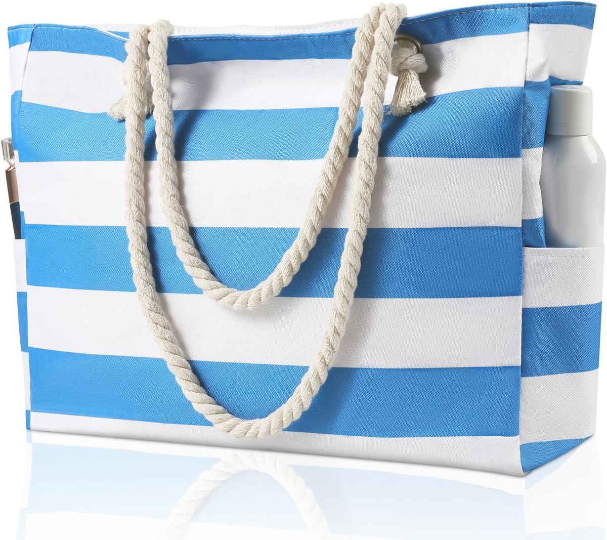 Strandtas Waterdicht met Rits - Zandwerend 42x36x13cm - Grote Shopper voor Zwembad Gym Reizen Wellness