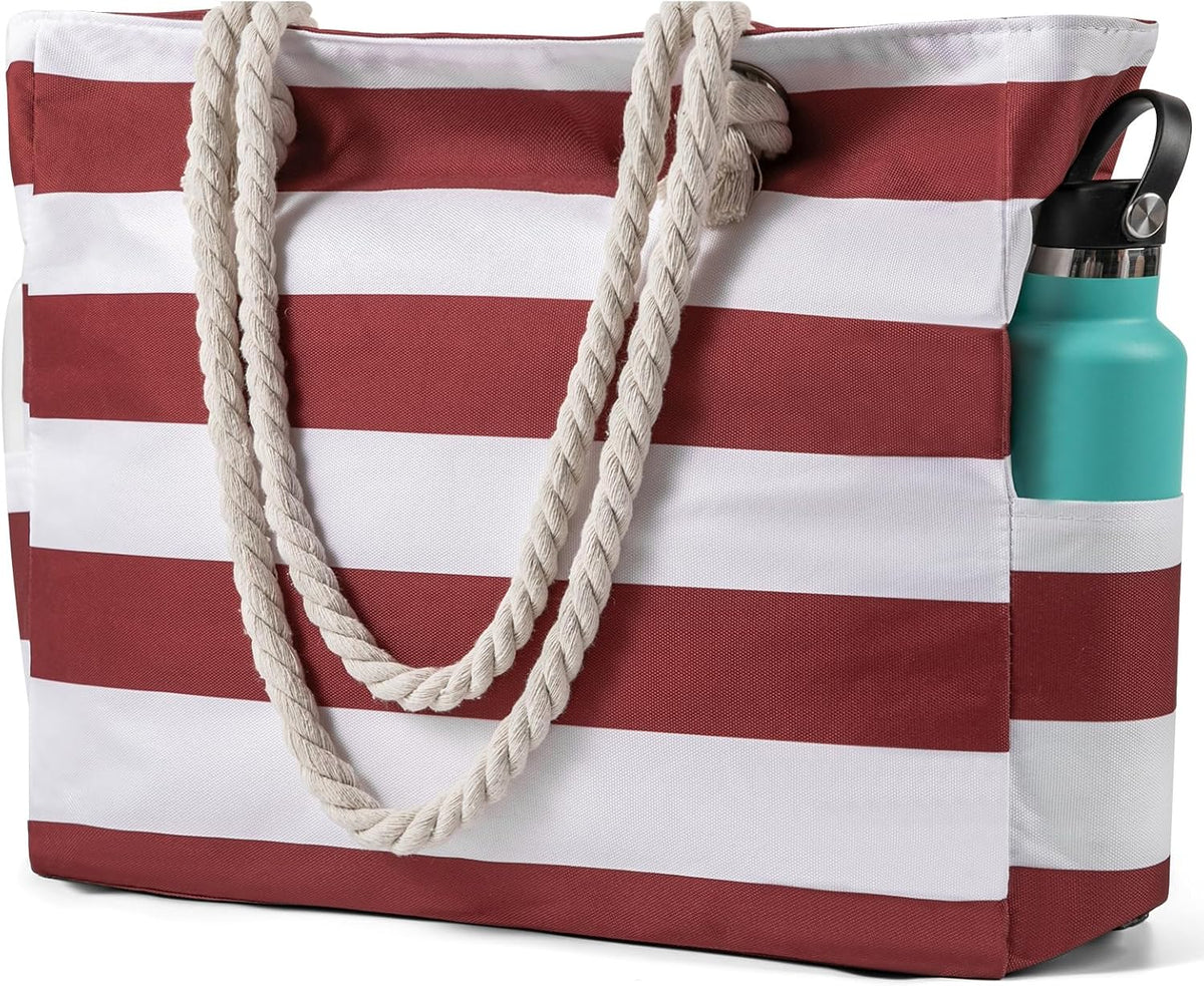 Waterdichte Strandtas XXL met Rits Zandafwerend Shopper Zwembad Sporttas Dames Handvat Zwemtas Vakantie