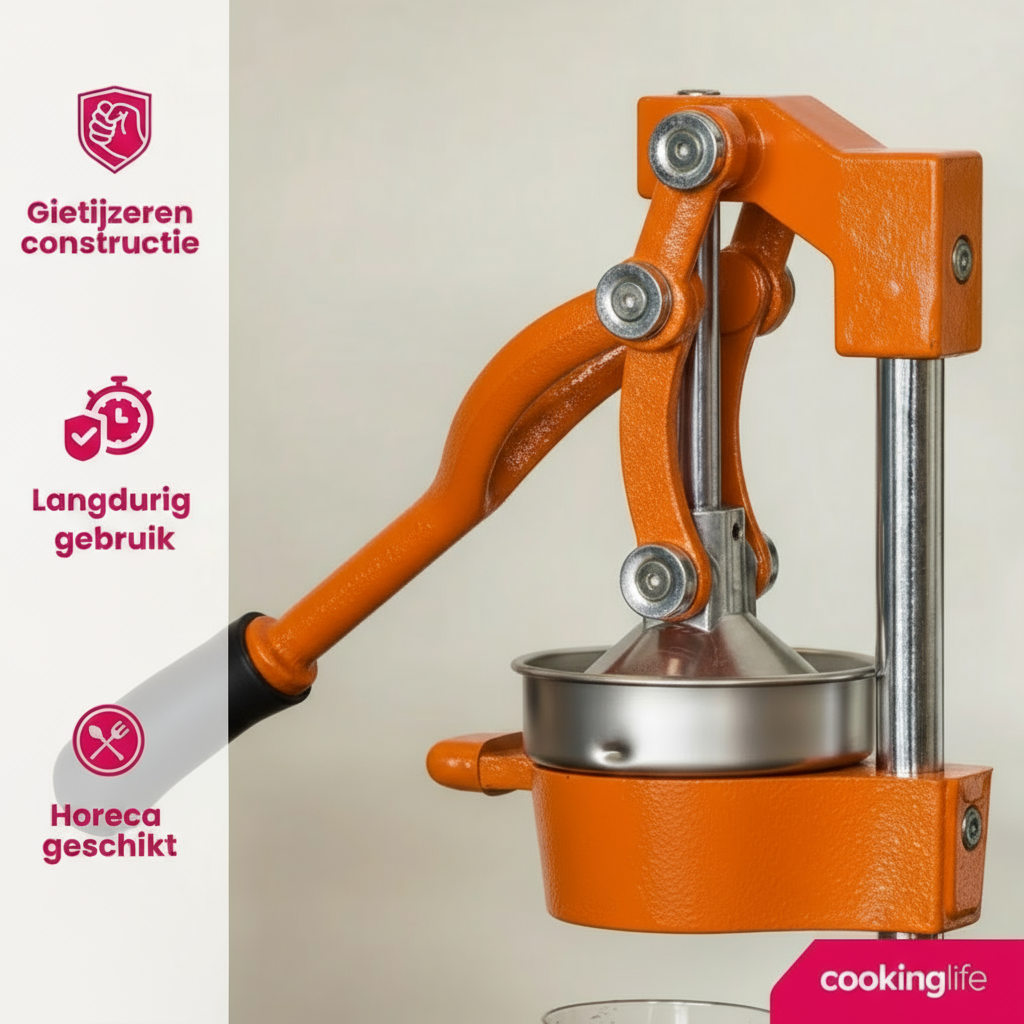 Gietijzeren Citruspers met Hefboom - Professioneel & Krachtig