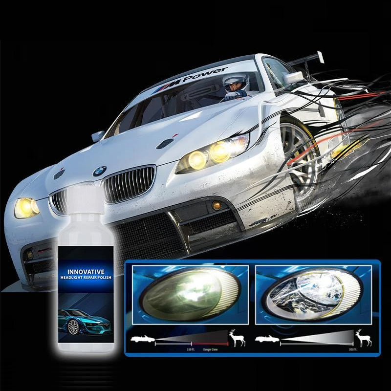 Koplamp Restauratie Set 20ml Herstelvloeistof met Spons voor Autolampen UV Bescherming Hydrofobe Coating