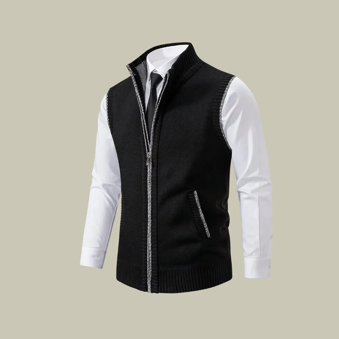 Geïsoleerd Bodywarmer Heren met Rits Mouwloos Warm Vest voor Winter Herfst Lente Laagjes Casual Outdoor
