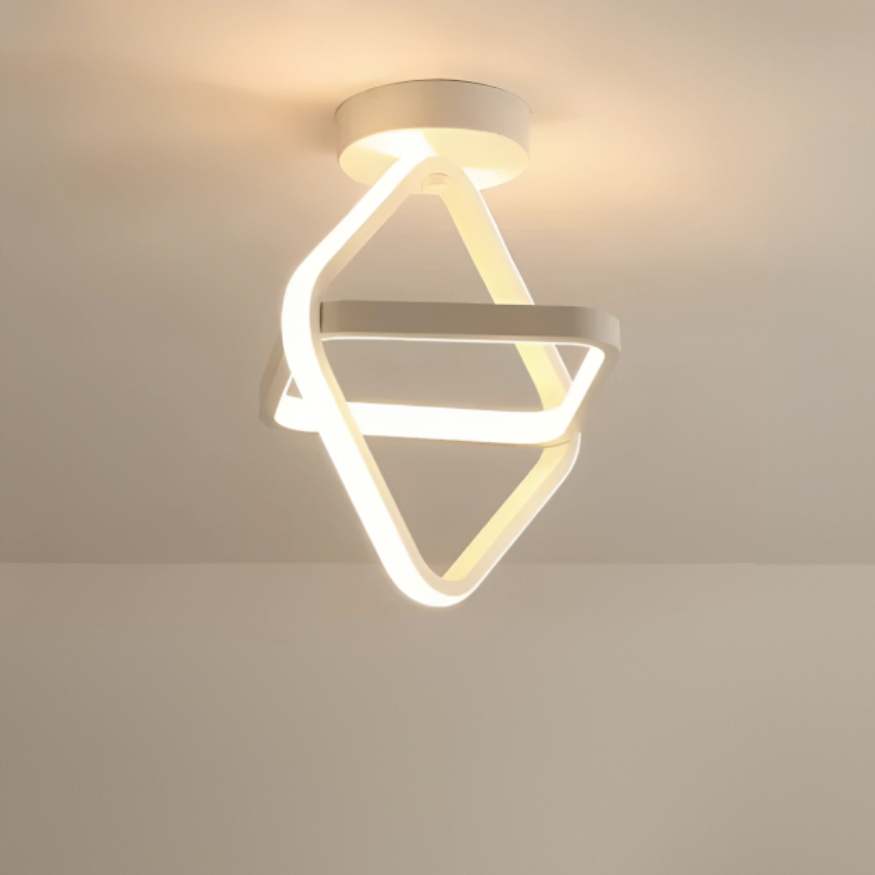 LED Plafondlamp Twee Ringen Design Warm Wit 18W Aluminium Acryl Modern Hal Gang Kantoor Balkon Verlichting