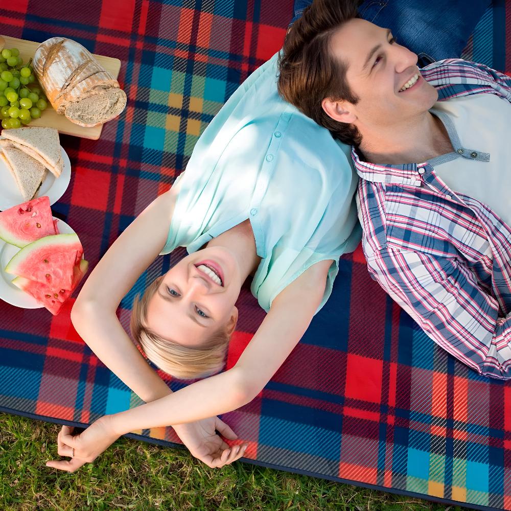 Waterdichte Opvouwbare Picknickkleed voor Buiten - Zachte Bovenzijde PEVA Onderzijde - Compact Draagbaar Strandkleed voor Picknick Camping Park