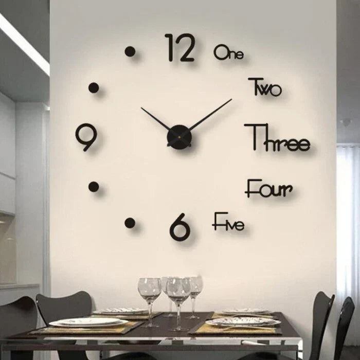 DIY Wandklok met Losse Cijfers 60-130cm Zwart Zilver Goud Fluorescerend Modern Design Woonkamer Interieur