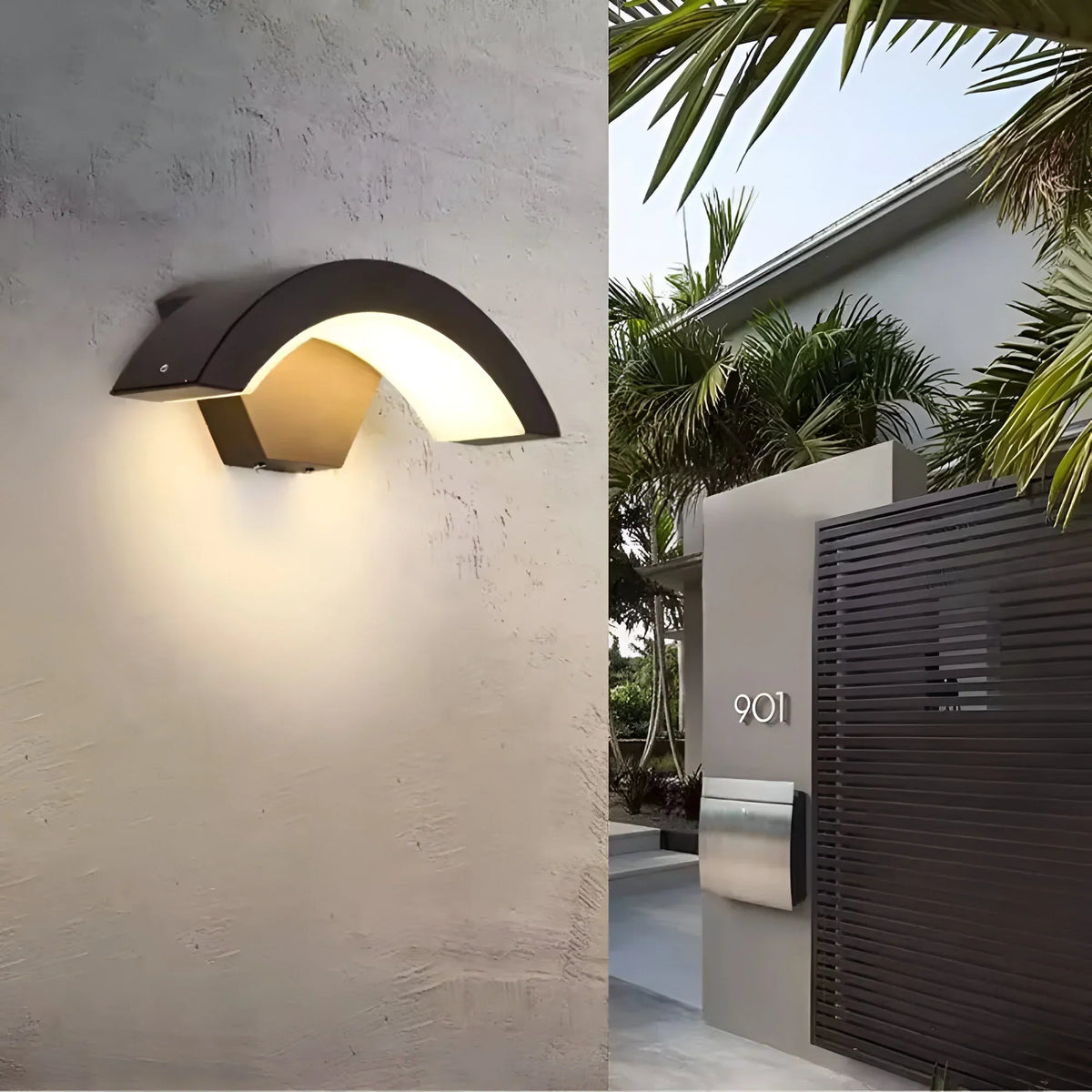 Buiten wandlamp met bewegingssensor, LED en weerbestendig design