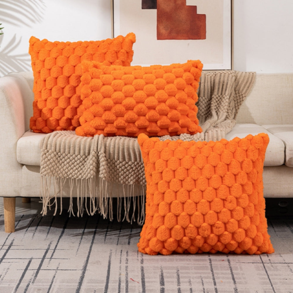 Zachte Kussenslopen met Geribbelde Marshmallow Textuur - Luxe Kussenhoes in Crème, Roze, Grijs, Zwart voor Woonkamer & Slaapkamer