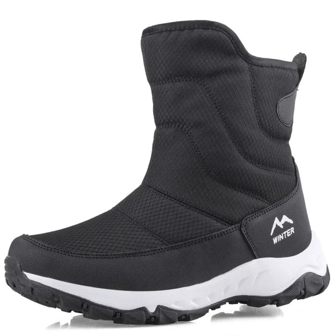 Waterdichte Dameslaarzen Warm Gevoerd Plush Winter Snowboots Antislip Zool Enkellaars Ritssluiting Winterschoenen