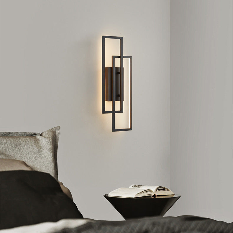 Geometrische LED Wandlamp met Instelbare Lichtkleur - Moderne Sfeerverlichting voor Gang, Slaapkamer en Hal