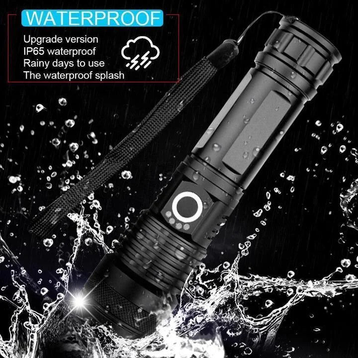 Oplaadbare LED Zaklamp 90000 Lumen Telescopisch USB Aluminium Waterdicht Buiten Camping Jacht Zoeklicht