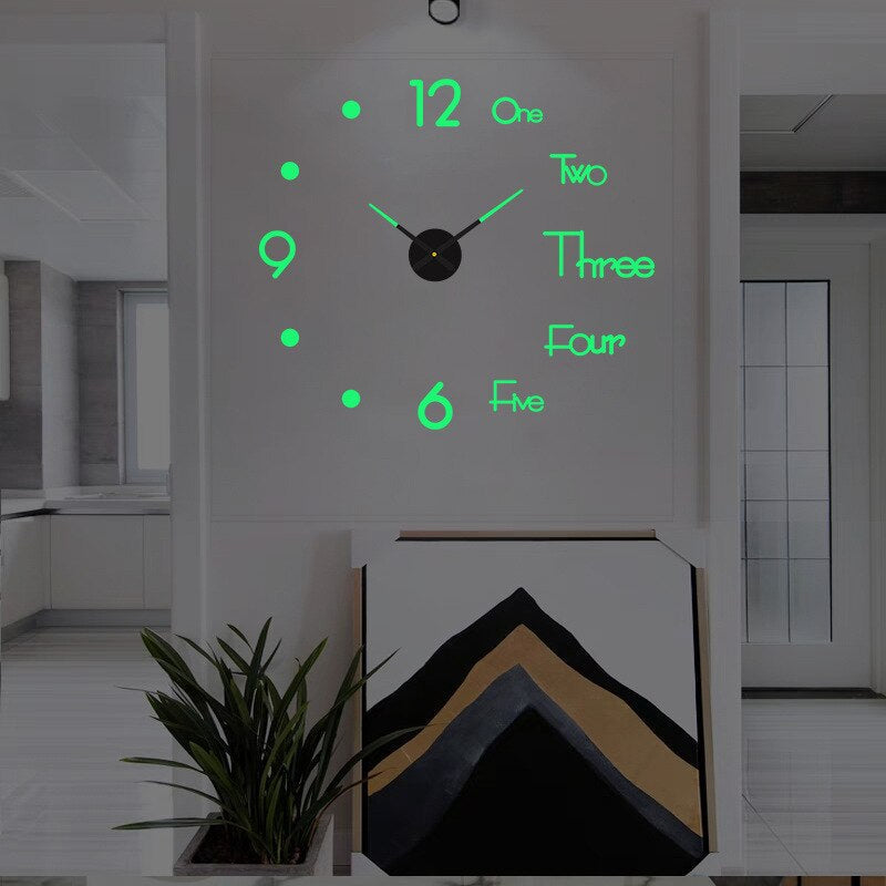Grote Moderne Wandklok Met 3D Cijfers En Minimalistisch Design Voor Woonkamer En Keuken