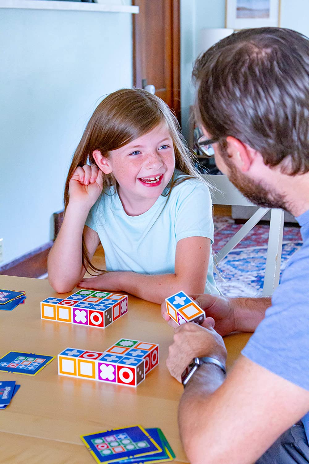 Houten Kleurenpuzzel voor Kinderen - Educatief Hersenspel met 20 Blokken en 60 Kaarten - Ontwikkel Hand-Oog Coördinatie, Logisch Denken en Patroonherkenning