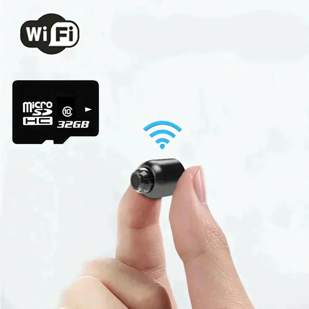 Compacte Beveiligingscamera WiFi met Nachtzicht en 1080P HD voor Thuisbewaking en Monitoring