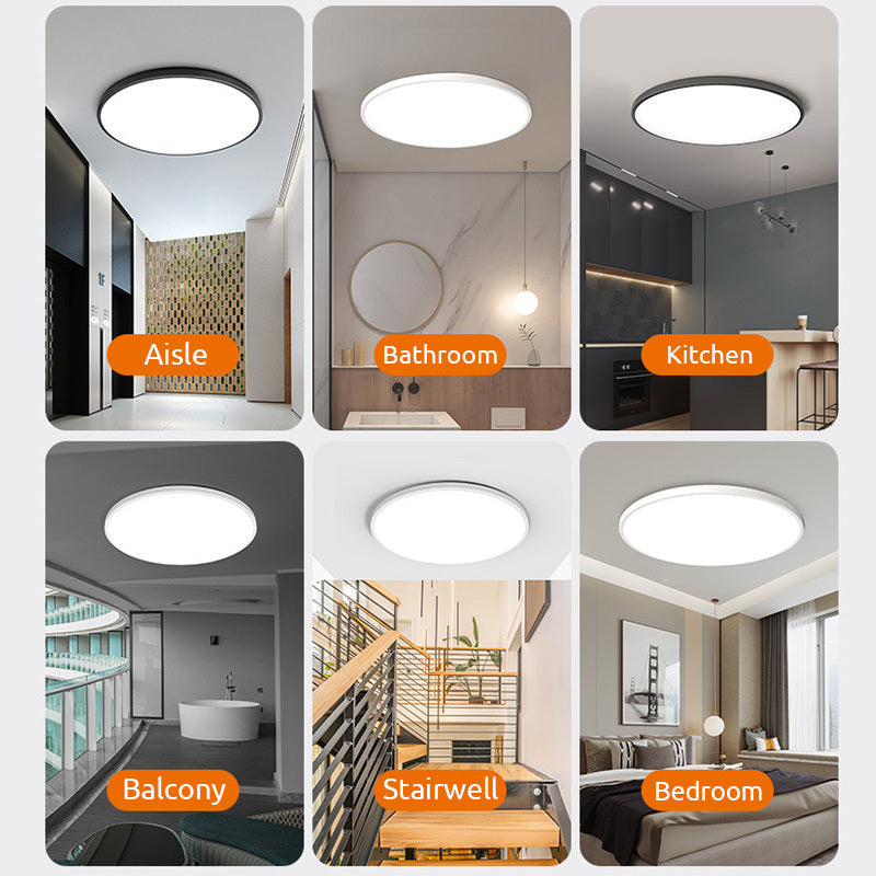 Ronde LED Plafondlamp Metaal Wit Zwart Eetkamer Dimbaar Moderne Plafondverlichting Sfeervol Woonkamer
