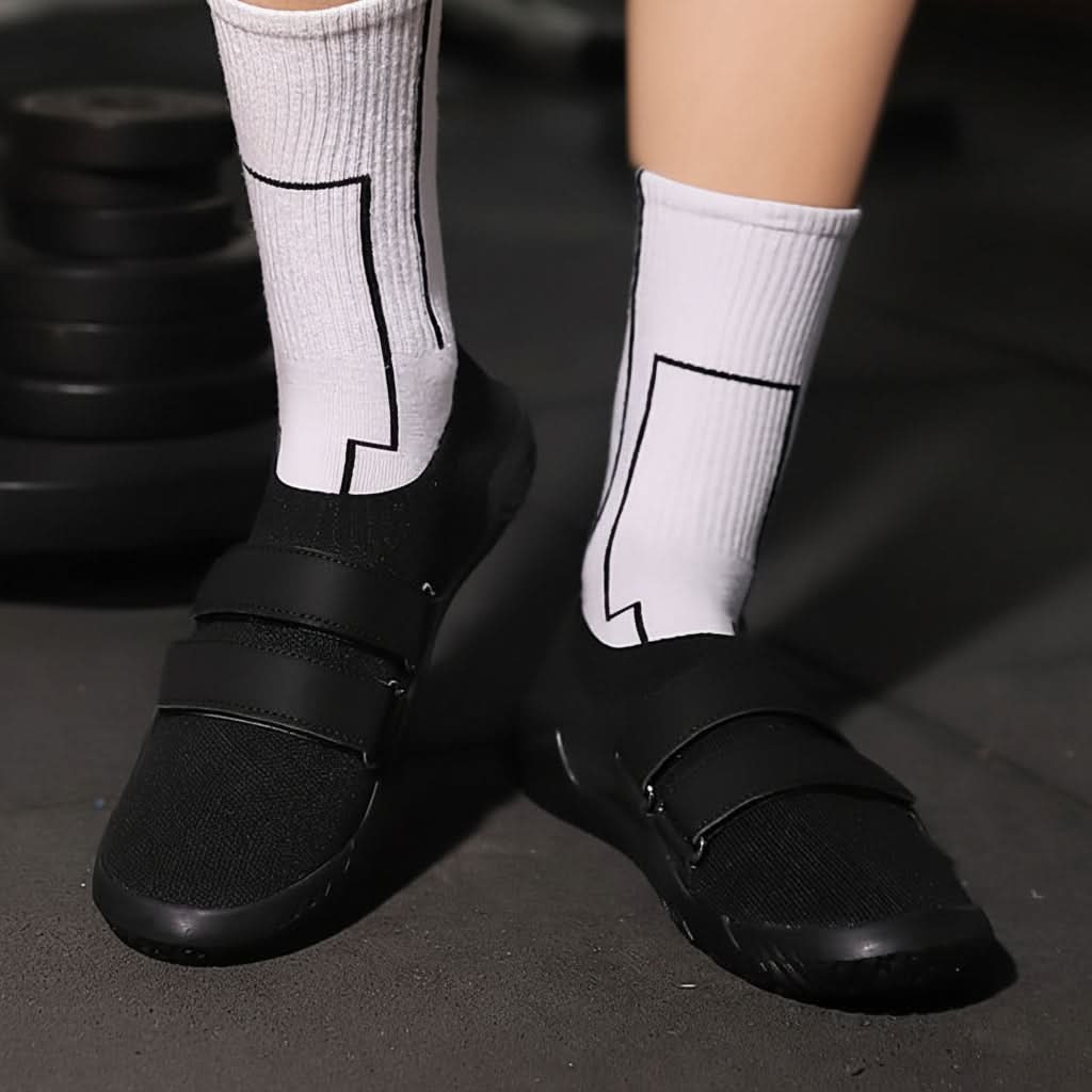 Platte Trainingschoenen voor Squats en Gewichtheffen met Stabiele Zool Antislip Grip en Optimale Voetstabiliteit