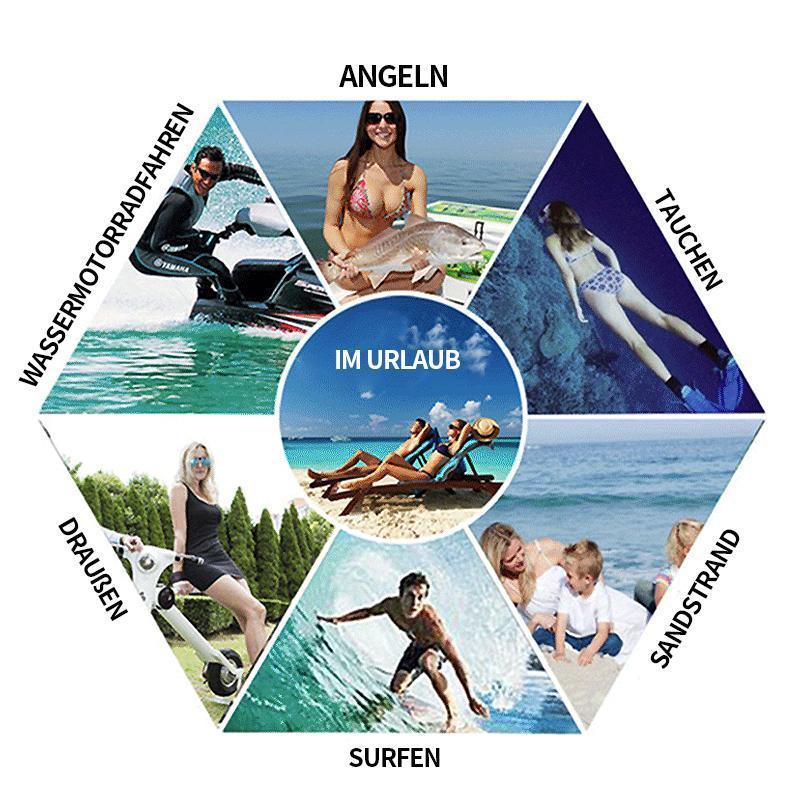 Waterdichte Drijvende Smartphonehoes - Touwtje - Universeel - Bescherming tot 30m Diepte - Zwemmen Snorkelen Strand - Geel Roze Oranje Blauw Groen