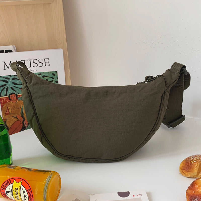 Halve Maan Schoudertas Kunstleer Elegante Damestas Crossbody Handtas Mode Accessoire Casual Dagelijks Gebruik