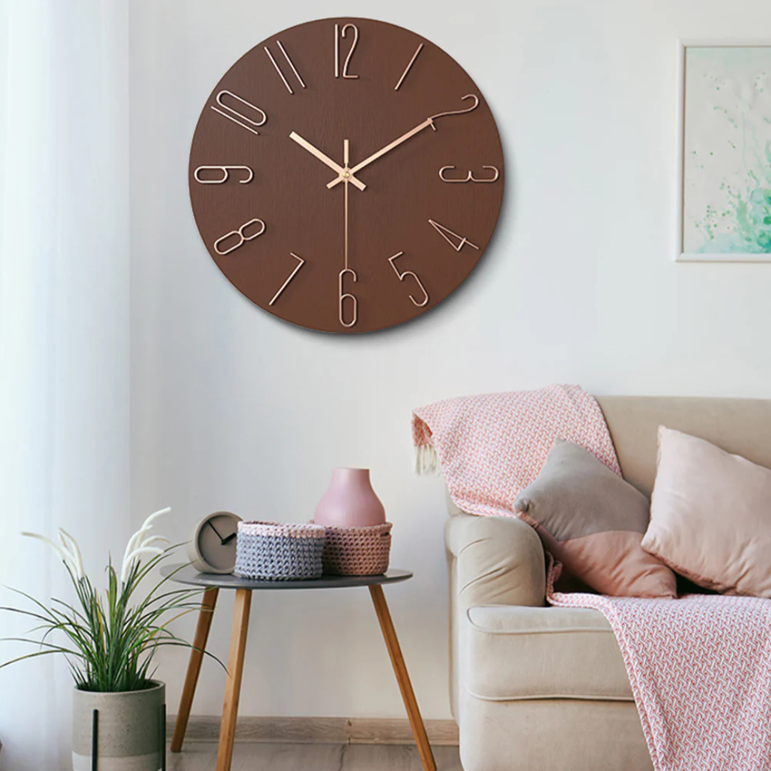 Wandklok Modern Stil Quartz 30cm Kunststof Woonkamer Minimalistisch