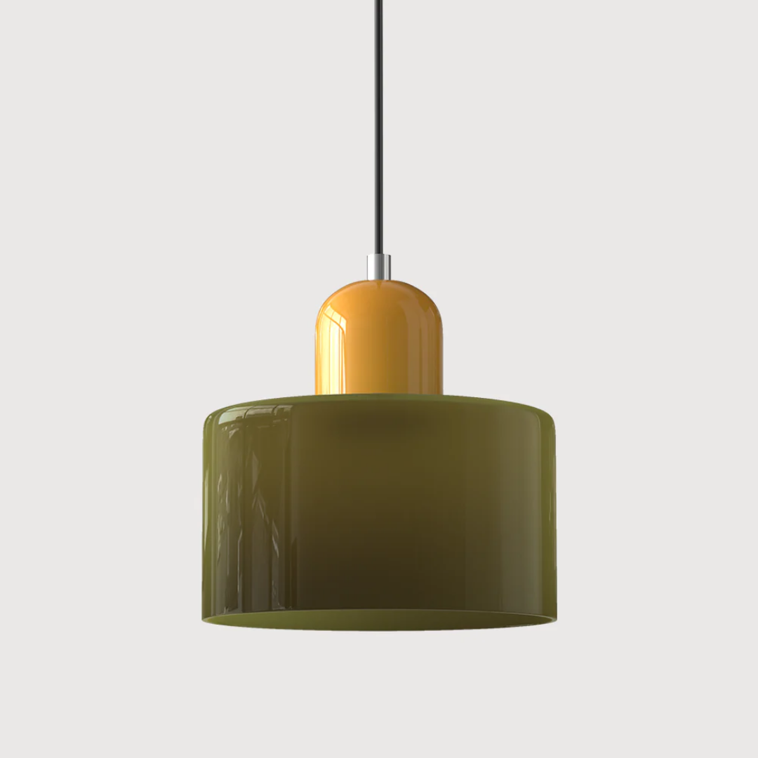 Lismeno Retro Hanglamp - Glazen Hanglamp met Warm Licht voor Eettafel, Keuken & Woonkamer
