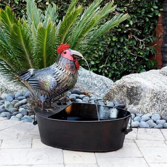 Decoratieve Tuinfontein Dierenmotief Polyresin Fontein met Waterpomp Rustgevend Waterornament voor Tuin Terras