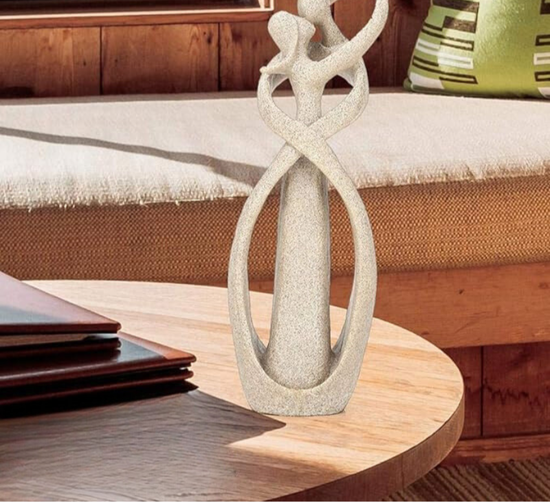 Abstract Liefdesbeeld van Zandsteen - Decoratief Sculptuur voor Interieur