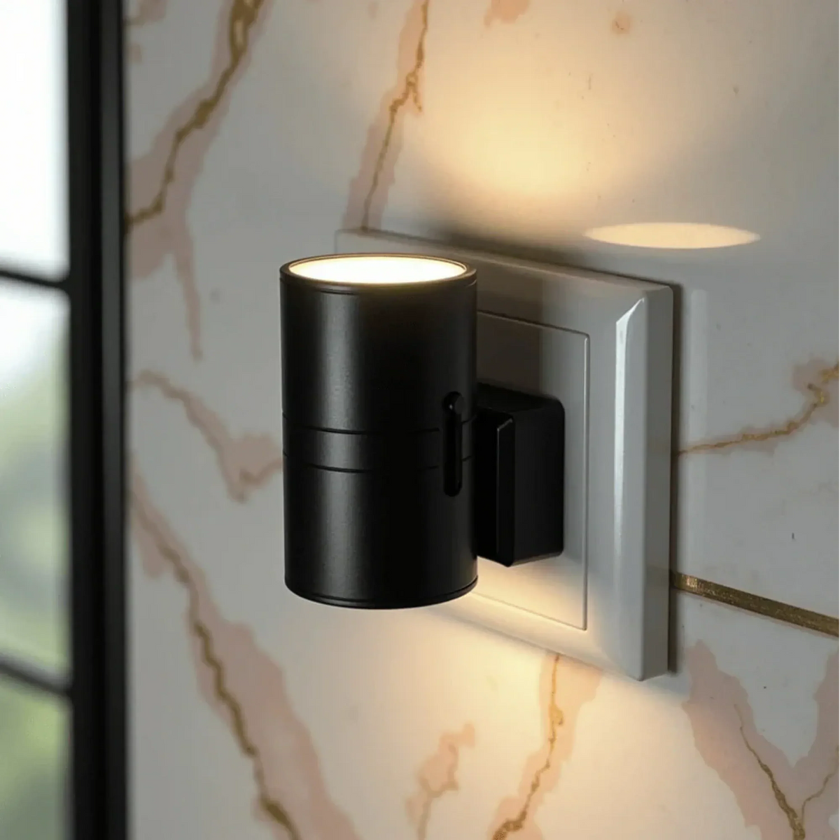 Dimbare Sensorlamp voor in Stopcontact - Warm Wit LED Nachtlampje met Automatische Dag-Nachtsensor