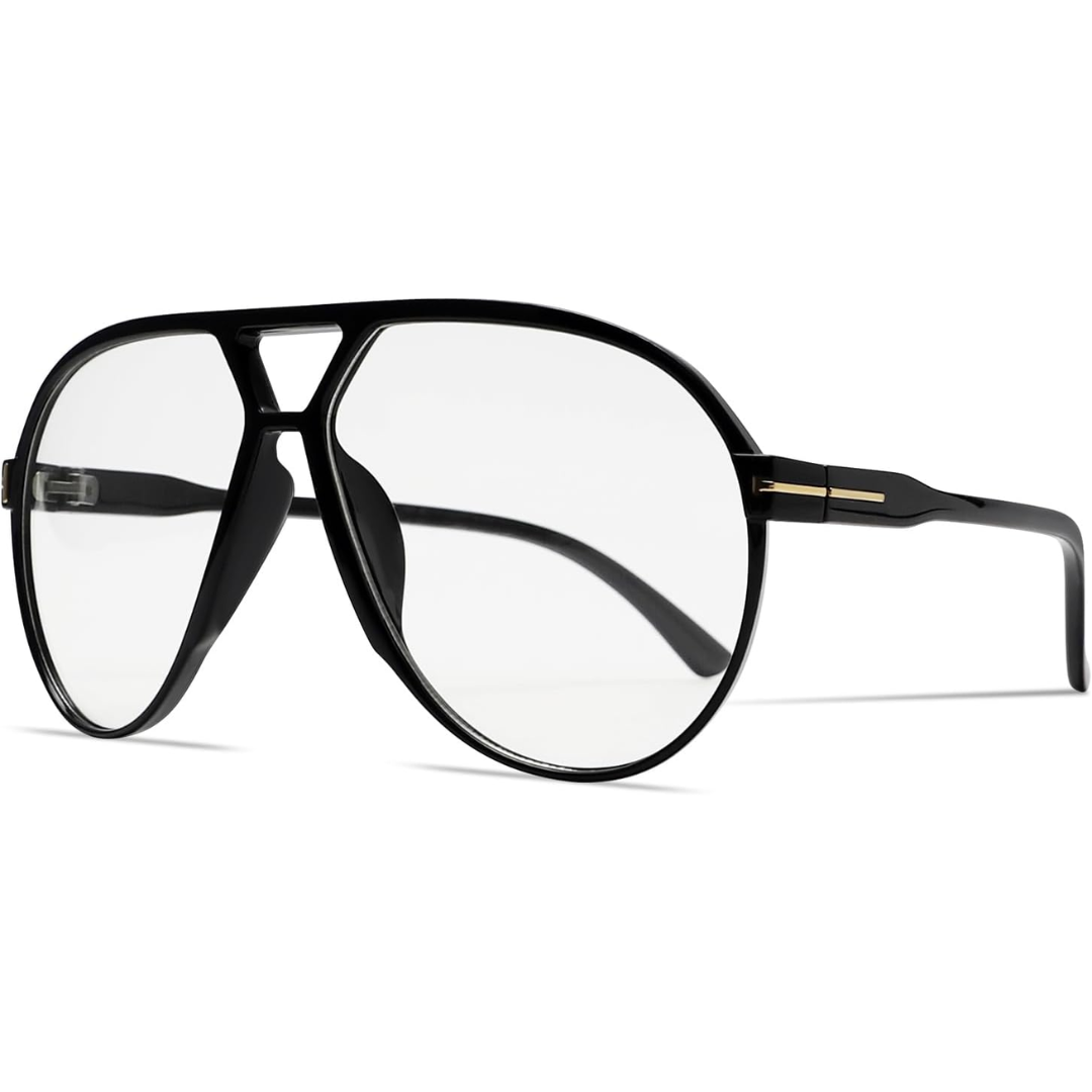 Oversized Vierkante Pilotenbril met UV400 Bescherming Unisex Zonnebril Lichtgewicht Montuur Retro Eyewear