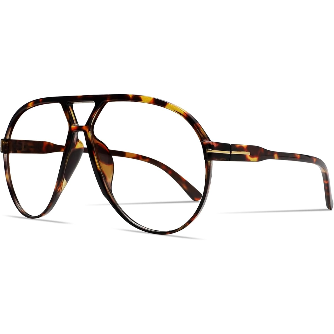Oversized Vierkante Pilotenbril met UV400 Bescherming Unisex Zonnebril Lichtgewicht Montuur Retro Eyewear
