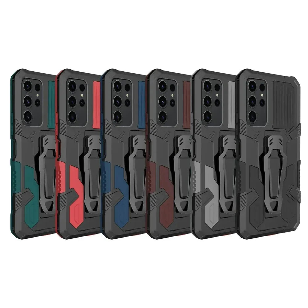 Robuuste Telefoonhoes met Clip voor Samsung Galaxy - Schokbestendig Hard PC TPU Anti-Vingerafdruk Bescherming