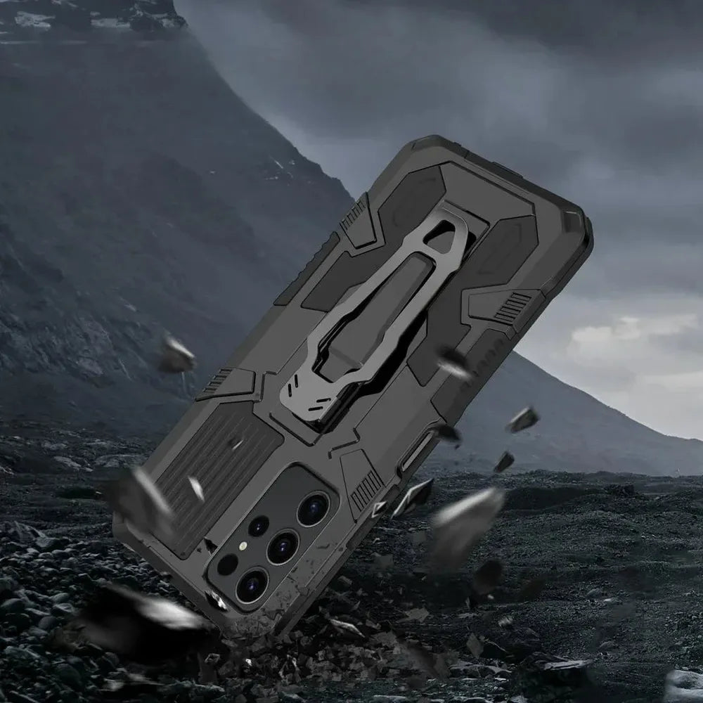 Robuuste Telefoonhoes met Clip voor Samsung Galaxy - Schokbestendig Hard PC TPU Anti-Vingerafdruk Bescherming