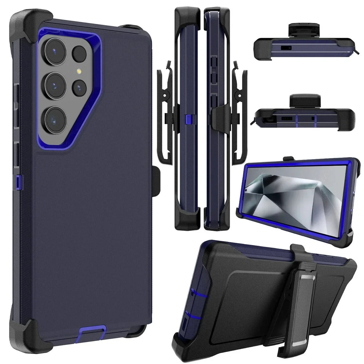 Robuuste Telefoonhoes met Clip voor Samsung Galaxy - Schokbestendig Hard PC TPU Anti-Vingerafdruk Bescherming
