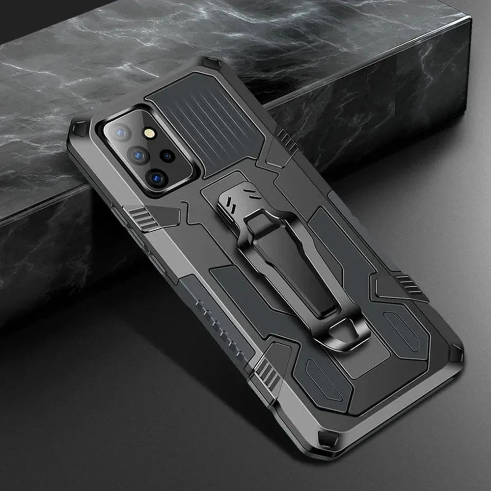 Robuuste Telefoonhoes met Clip voor Samsung Galaxy - Schokbestendig Hard PC TPU Anti-Vingerafdruk Bescherming