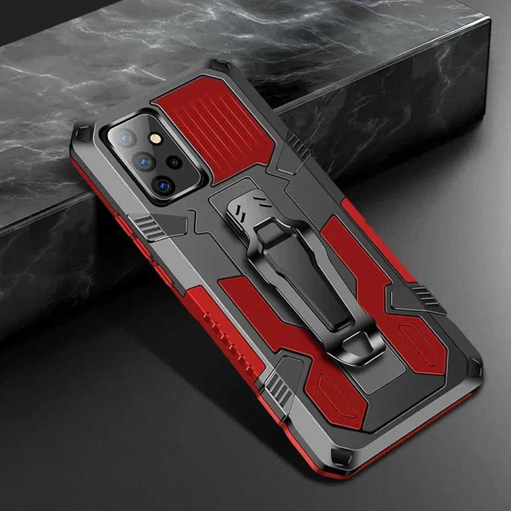 Robuuste Telefoonhoes met Clip voor Samsung Galaxy - Schokbestendig Hard PC TPU Anti-Vingerafdruk Bescherming
