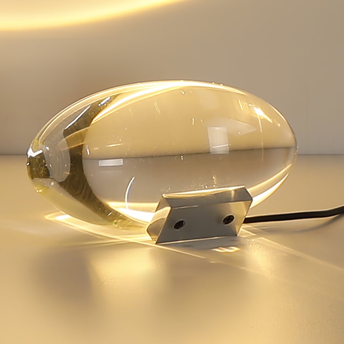 Marsman tafellamp LED kristalglas chroom binnen sfeerverlichting designlamp projectie lamp modern interieur nachtkastje dressoir verlichting