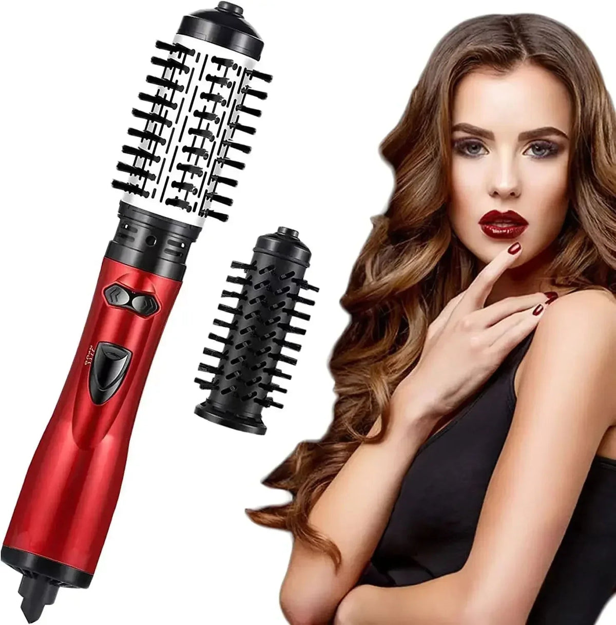 Roterende Föhn Styling Borstel 2-in-1 Volumizing Borstelset voor Droog & Krullend Haar