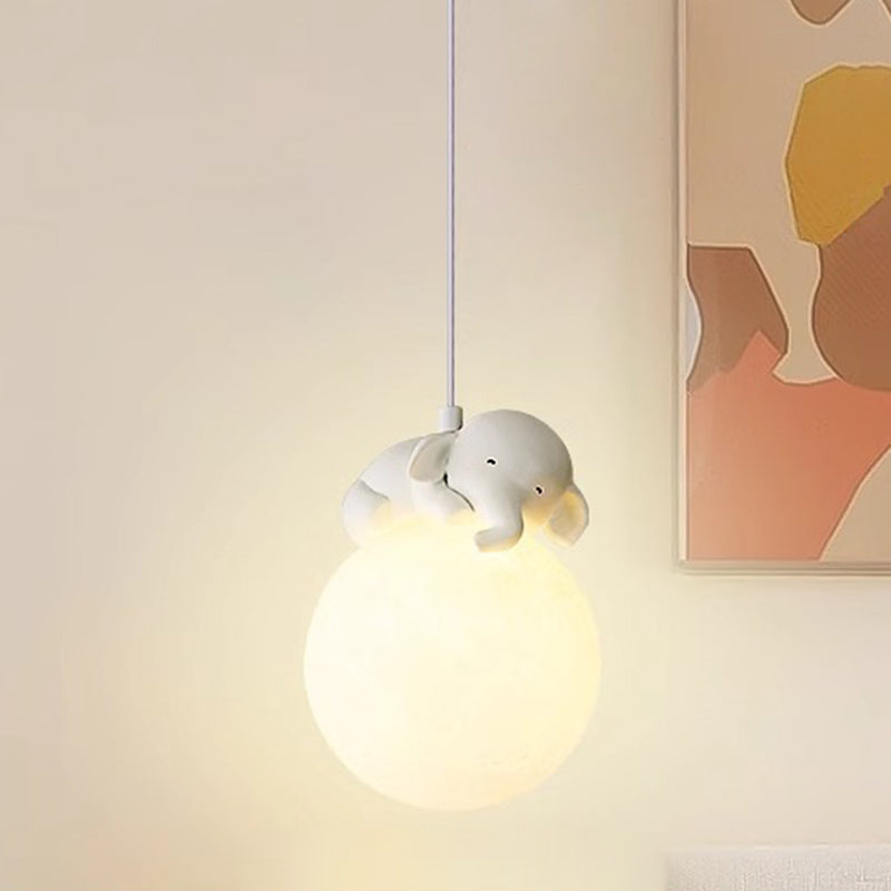Speelse Hanglamp met Cartoon Figuren - PE Lampenkap en G9 Fitting - Wit Wandlicht voor Kinderkamer