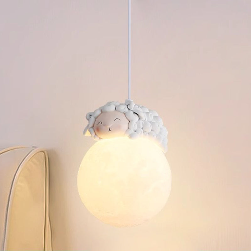 Speelse Hanglamp met Cartoon Figuren - PE Lampenkap en G9 Fitting - Wit Wandlicht voor Kinderkamer