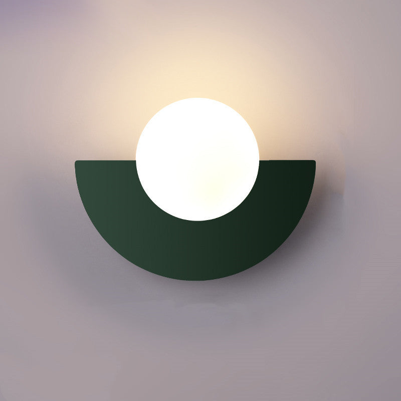 Halfcirkelvormige Wandlamp met Gekleurde Bol Modern Design Decoratieve Verlichting voor Woonkamer Slaapkamer Gang